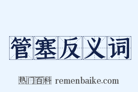 管塞反义词是什么意思的图片
